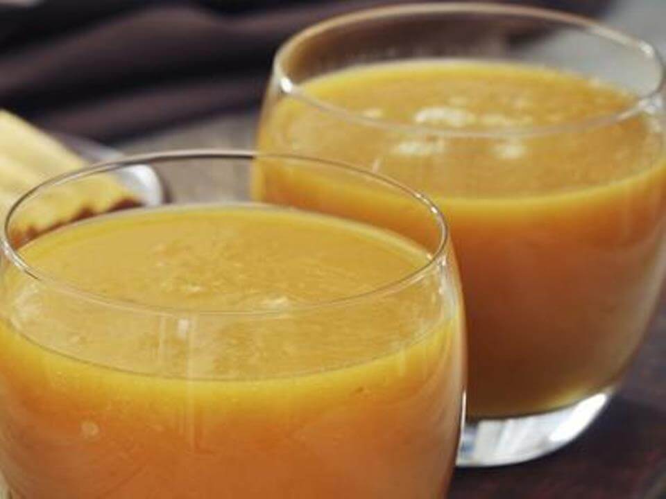 trópusi gyümölcs curry smoothie recept